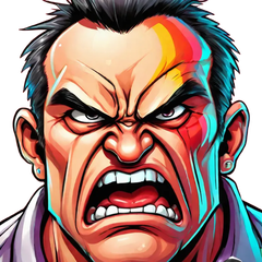 cartoon angry man colorfull big 1455987922